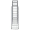 Klenuté gabionové koše 9 ks 200x30x100/120cm pozinkované železo 3146117