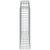 Klenuté gabionové koše 8 ks 200x50x160/180cm pozinkované železo 3146389