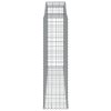Klenuté gabionové koše 4 ks 300x50x180/200cm pozinkované železo 3146775