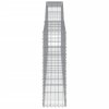 Klenuté gabionové koše 9 ks 400x30x100/120cm pozinkované železo 3146873