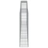 Klenuté gabionové koše 9 ks 400x30x120/140cm pozinkované železo 3146886