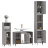 3dílný set koupelnového nábytku šedý sonoma kompozitní dřevo 3190297