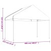 Altán se střechou bílý 20,07 x 4,08 x 3,22 m polyethylen 3155517