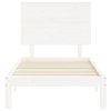 Postel bez matrace bílá 90 x 200 cm masivní borovice 3193647