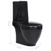 Keramické WC kulaté spodní odpad černé 141136
