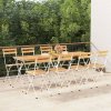 Skládací bistro židle 8 ks masivní akáciové dřevo a ocel 3152109