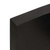 Stolní deska tmavě hnědá 220x40x(2-6)cm ošetřený dub živá hrana 364053