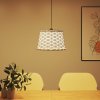 Stínidlo na lustr bílé Ø 40 x 26 cm proutěné 364369