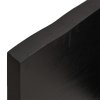 Stolní deska tmavě hnědá 140x50x(2-4)cm ošetřený dub živá hrana 364030