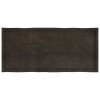 Stolní deska tmavě hnědá 140x60x(2-4)cm ošetřený dub živá hrana 364032