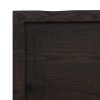 Stolní deska tmavě hnědá 140x60x(2-4)cm ošetřený dub živá hrana 364032