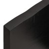 Stolní deska tmavě hnědá 140x60x(2-4)cm ošetřený dub živá hrana 364032