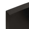 Stolní deska tmavě hnědá 160x60x(2-6)cm ošetřený dub živá hrana 364039