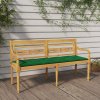 Lavice Batavia s Zelená poduškou 150 cm masivní teakové dřevo 3100846