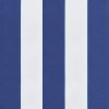 Podušky na lavici 2 ks modré a bílé pruhy 150x50x7 cm textil 361709