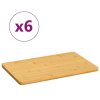 Snídaňové podnosy 6 ks 22 x 14 x 0,8 cm bambus 352776