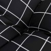 Podušky na lavici 2 ks černé kárované 120 x 50 x 7 cm textil 361691