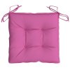 Podušky na židli 6 ks růžové 40 x 40 x 7 cm textil 361503