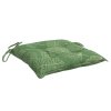 Podušky na židli 6 ks vzor listů 50 x 50 x 7 cm textil 361557