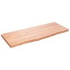 Stolní deska světle hnědá 100x40x(2-4)cm ošetřený masivní dub 3156363
