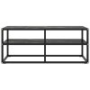TV stolek černý s černým mramorovým sklem 100 x 40 x 40 cm 322858