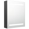 LED koupelnová skříňka se zrcadlem šedá 50 x 14 x 60 cm 326482