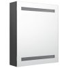 LED koupelnová skříňka se zrcadlem šedá 50 x 14 x 60 cm 326482