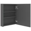 LED koupelnová skříňka se zrcadlem šedá 50 x 14 x 60 cm 326482