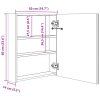LED koupelnová skříňka se zrcadlem šedá 50 x 14 x 60 cm 326482