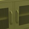 TV skříňka olivově zelená 105 x 35 x 50 cm ocel 336234