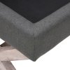 Stolička s úložným prostorem tmavě šedá 45 x 45 x 49 cm textil 344516