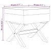 Stolička s úložným prostorem tmavě šedá 45 x 45 x 49 cm textil 344516
