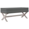 Stolička s úložným prostorem tmavě šedá 110x45x49 cm textil 344523