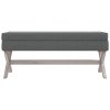 Stolička s úložným prostorem tmavě šedá 110x45x49 cm textil 344523