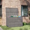Zahradní úložný box šedý 150 x 100 x 100 cm polyratan 46467