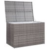 Zahradní úložný box šedý 150 x 100 x 100 cm polyratan 46467