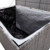 Zahradní úložný box šedý 150 x 100 x 100 cm polyratan 46467