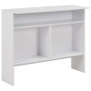 Barový stůl se 2 stolními deskami bílý 130 x 40 x 120 cm 280217