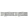Plovoucí noční stolky 2 ks betonově šedé 40x30x15 cm kompozit 800315
