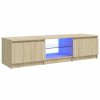 TV skříňka s LED osvětlením dub sonoma 140 x 40 x 36 cm 804295