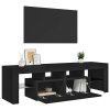 TV skříňka s LED osvětlením černá 140 x 36,5 x 40 cm 804365