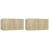 Závěsné TV skříňky 2 ks dub sonoma 60x30x30 cm 804518
