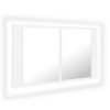 LED koupelnová skříňka se zrcadlem bílá 80 x 12 x 45 cm akryl 804964