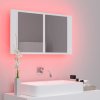 LED koupelnová skříňka se zrcadlem bílá 80 x 12 x 45 cm akryl 804964