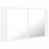 LED koupelnová skříňka se zrcadlem bílá 80 x 12 x 45 cm akryl 804964