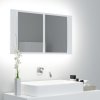 LED koupelnová skříňka se zrcadlem bílá 80 x 12 x 45 cm akryl 804964