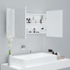 LED koupelnová skříňka se zrcadlem bílá 90 x 12 x 45 cm akryl 804972