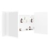 LED koupelnová skříňka se zrcadlem bílá 90 x 12 x 45 cm akryl 804972