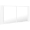 LED koupelnová skříňka se zrcadlem bílá 90 x 12 x 45 cm akryl 804972