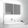 LED koupelnová skříňka se zrcadlem bílá 90 x 12 x 45 cm akryl 804972